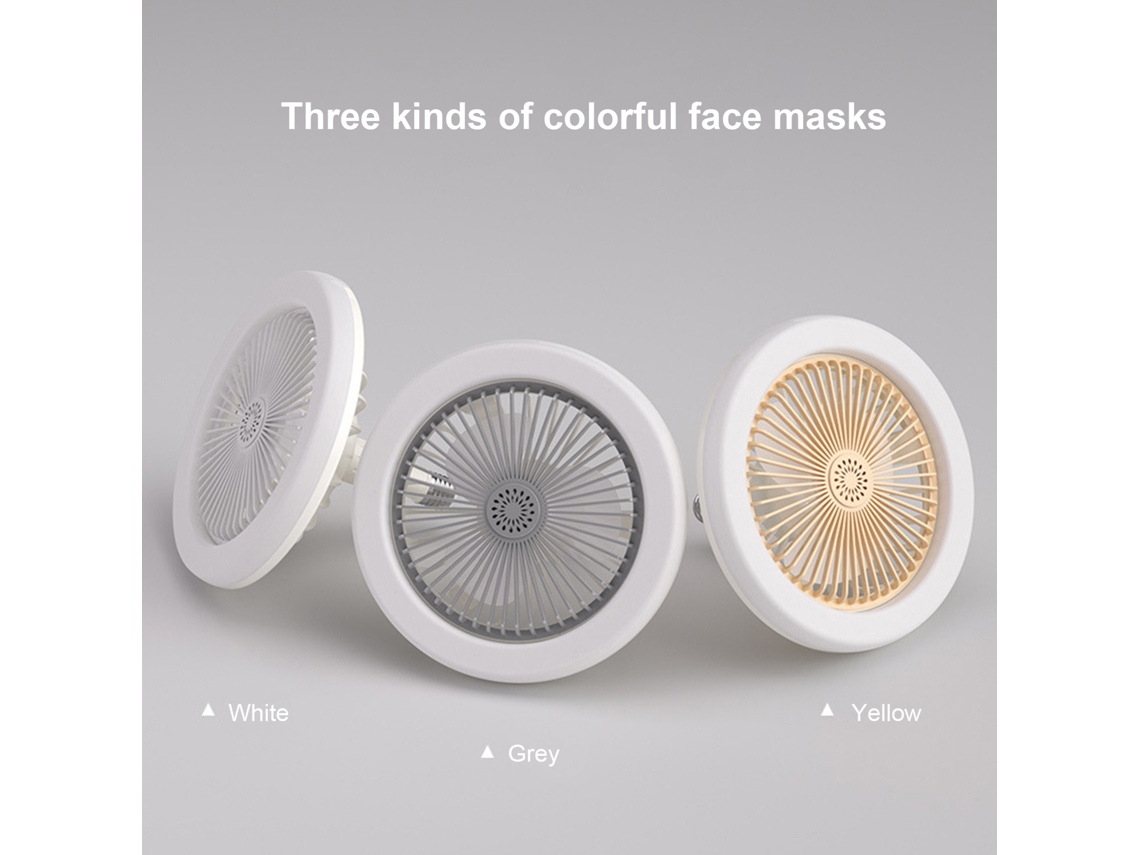 Ventilador de Teto com Luz Aromaterapia, Controle Remoto, 3 Velocidades, Dimmable, Timer | S/MARCA