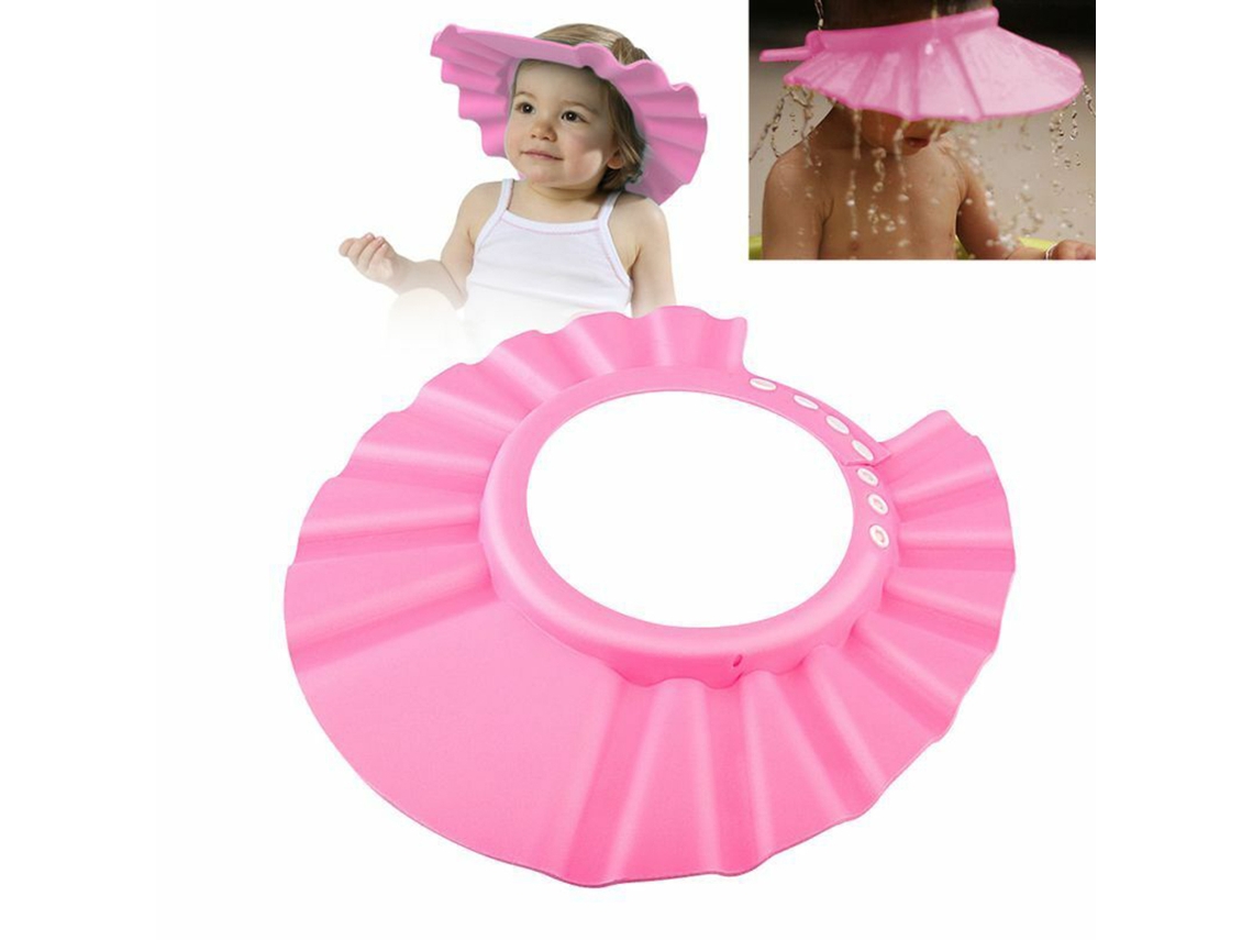 Primerox boné de Banho para Bebê Macio Ajustável com Espuma Eva Protege Olhos e Rosto