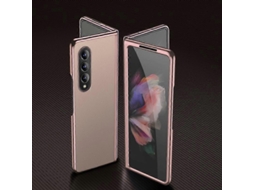 Capa De Couro Cromado Para Samsung Galaxy Z Fold4
