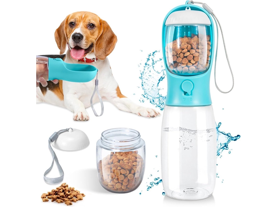 Garrafa Portátil 2 Em 1 Para Água E Alimentos, Capacidade 550 Ml, Peso 100 G, Para Passeios E Hidratação Diária