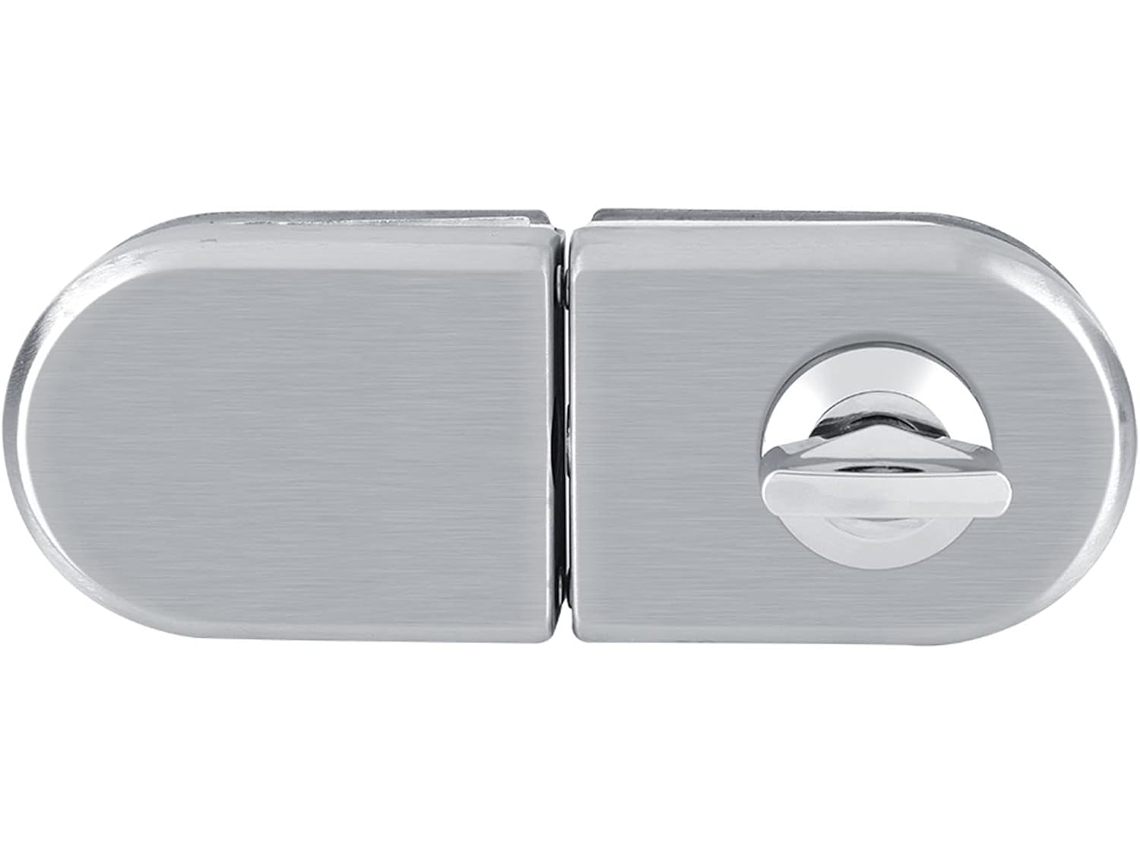 Fechadura De Porta Vidro Luqeeg Alta Qualidade Em Aço Inoxidável Com Botão Giratório, Para Portas De Vidro 10a 12mm