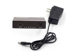 Divisor de Interfaz Multimedia Hd, 1 Entrada, 4 Salidas, Plug And Play para Proyectores, Televisores Lcd, Hdtv, Negro.