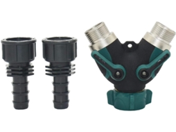 Válvula Desviadora 2 Vias para Mangueira de Jardim, 3/4'' Fêmea 1/2'' 3/4'', Conector Rápido em Y, Irrigação Pe