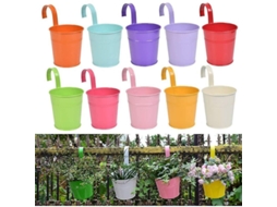 Macetas de hierro colgantes Fasst, 3.9 polegadas, decorativas, variadas cores