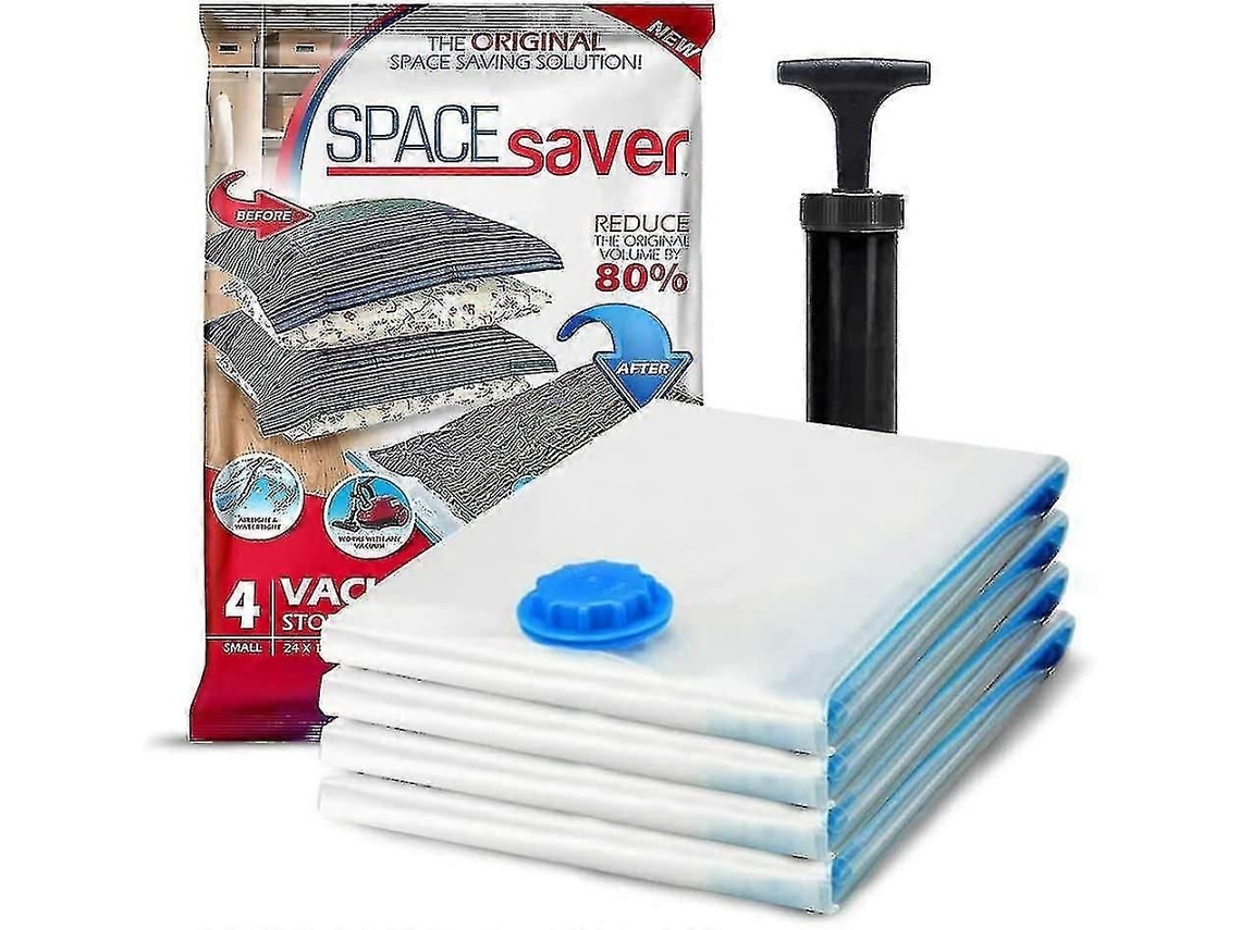Sacos De Vácuo Saver Stora. 80% Economia, Bomba Para Viagens, Saco Com Zíper Duplo E Válvula Turbo Tripla Pa Ra