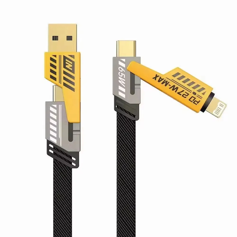 Cabo De Dados Usb-c Pd 4 Em 1 De 65 W Com Interface Tipo C/usb Tipo A (1 Metro)