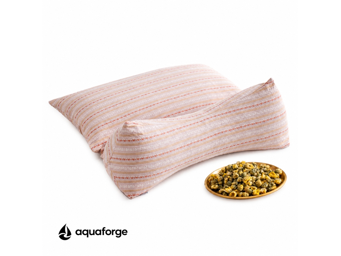 Almofada Cervical Ergonómica Algodão Respirável 40 X 21 Cm