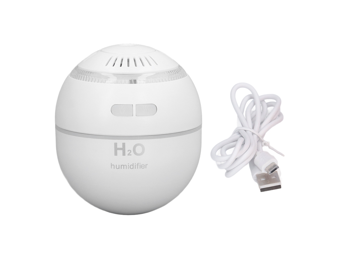 Umidificador de Ar Usb Portátil 120ml Aromaterapia 2 Níveis Diffuser Silencioso Branco 5v/1a | S/MARCA