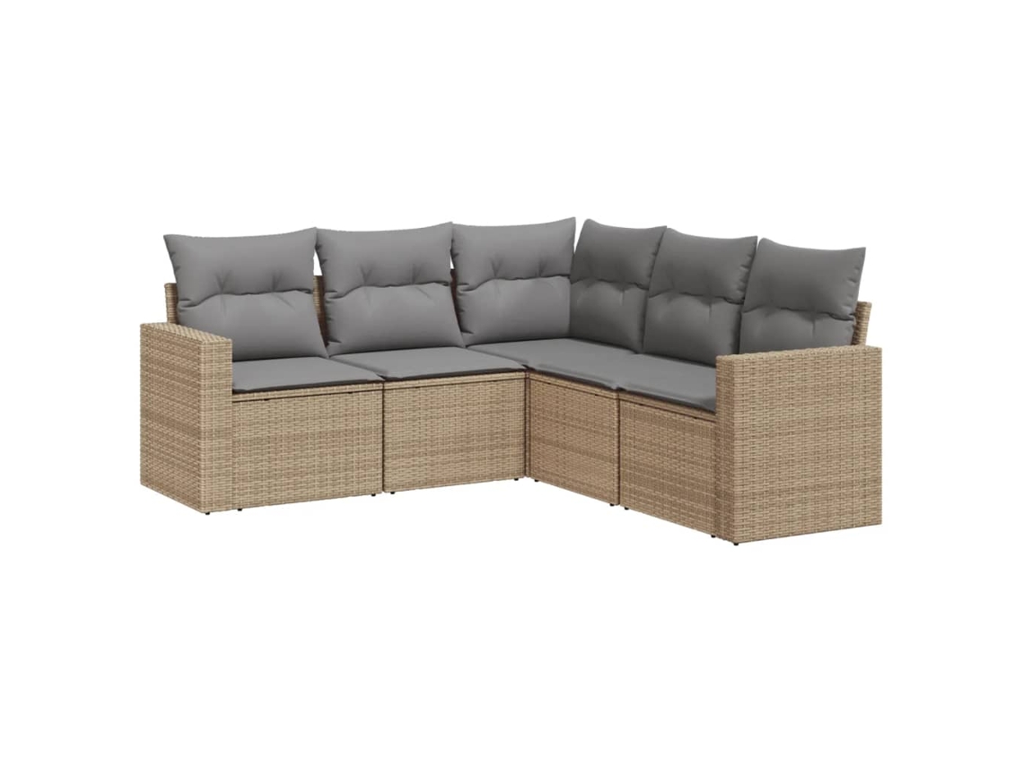 Garden Sofa Set, Garden Sofa Sets Vidaxl Bege Rattan / Vime (n/a)