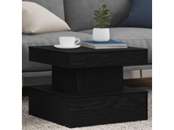 Vidaxl Mesa De Centro Com Luzes Led, Carvalho Preto, 50x50x40 Cm