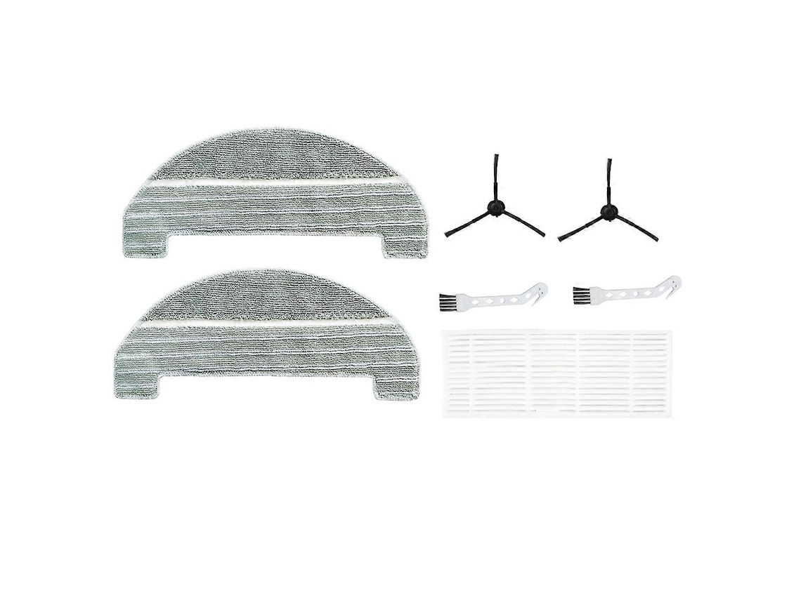 Para Acessórios De Limpeza Da Vassoura M8pro: Pano De Limpeza, Escova Lateral, Filtro, Pacote De Substituição Da Escova.