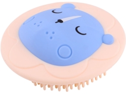 Escova De Silicone Para Banho, Escova Portátil Para As Costas, Acessório Criativo Para Meninos E Meninas, Azul