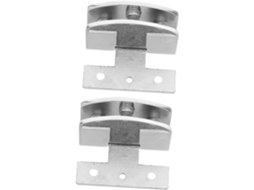 Dobradiças Pivotantes De Aço Prateado Para Porta Vidro, 2 Peças, Box