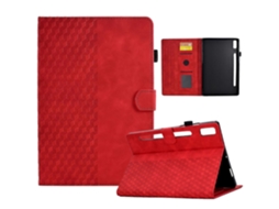 Capa De Couro Com Relevo Em Losango Para Tablet Lenovo Tab P11 Pro Gen 2
