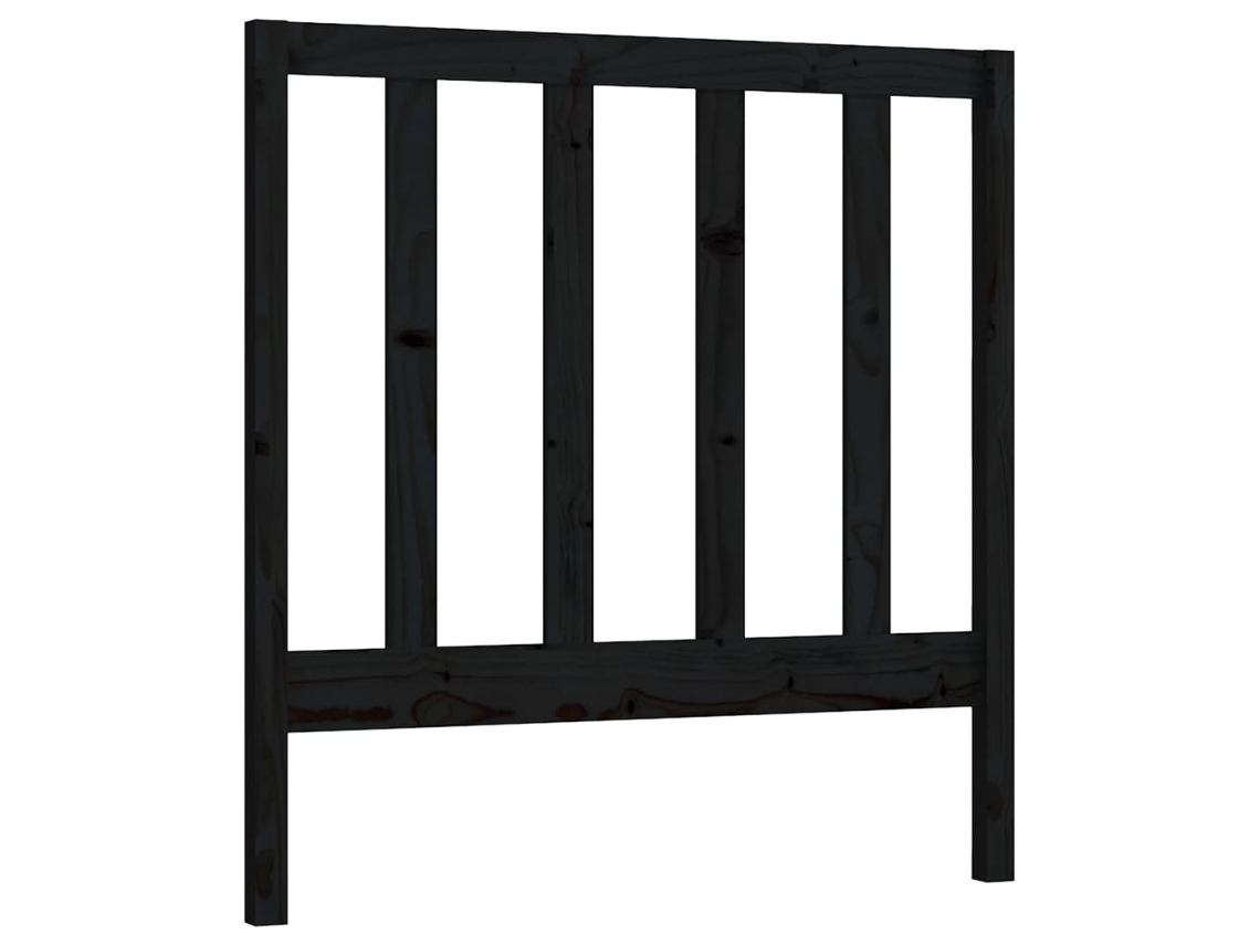 Bed Headboard, Bed Headboards Vidaxl Preto Madeira De Pinho (96 X 100 Cm)