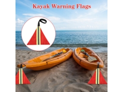 Laxiscreed Pack De 4 Bandeiras Reflexivas Para Kayak, Canoa E Sup