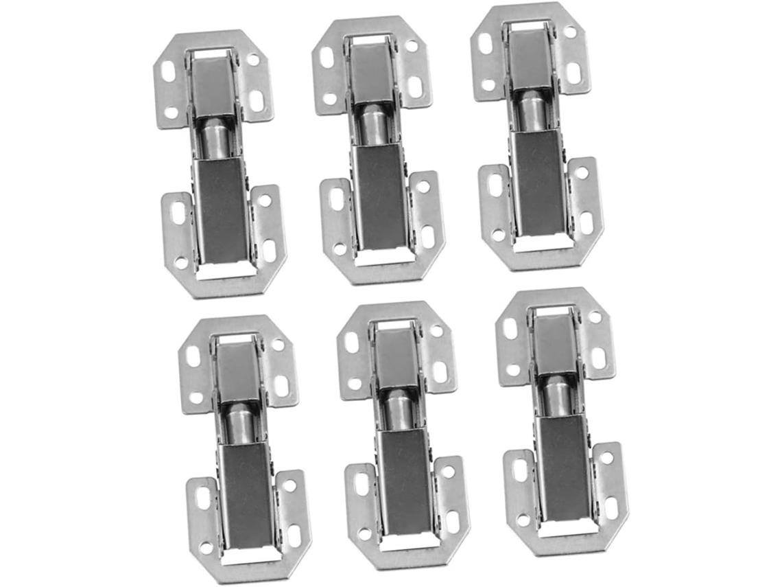 Conjunto De 6 Dobradiças Aço Para Armários E Portas Móveis,