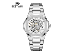 Relógio Esqueleto Luminoso Masculino Branco MDUG