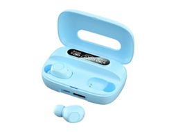 Auriculares Sem Fio Led Som Hifi Dágua Ideal Bestvite Tecido Bluetooth Com Cancelamento De Ruído Azul