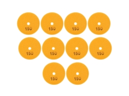 Conjunto de 10 discos de lixa diamantados de 7,6 cm (3 polegadas) para polimento de mármore, concreto e pedras (granulometria 150).