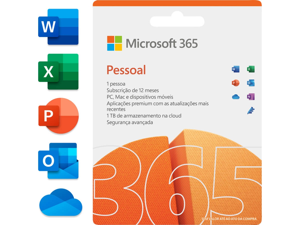 Microsoft 365 Pessoal (12 meses - Formato Digital)