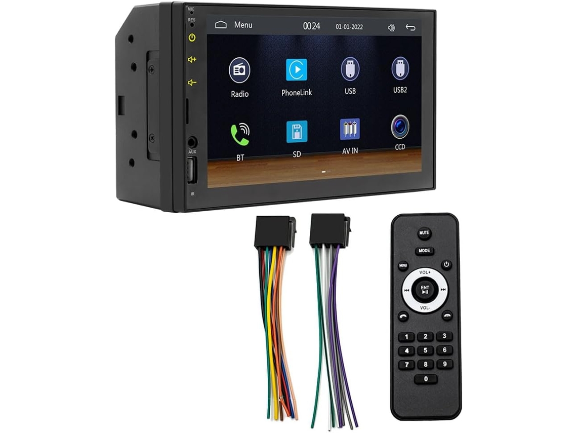 Rádio Automotivo com Tela Sensível Ao Toque de 7 Polegadas e Fio SFUSHOS