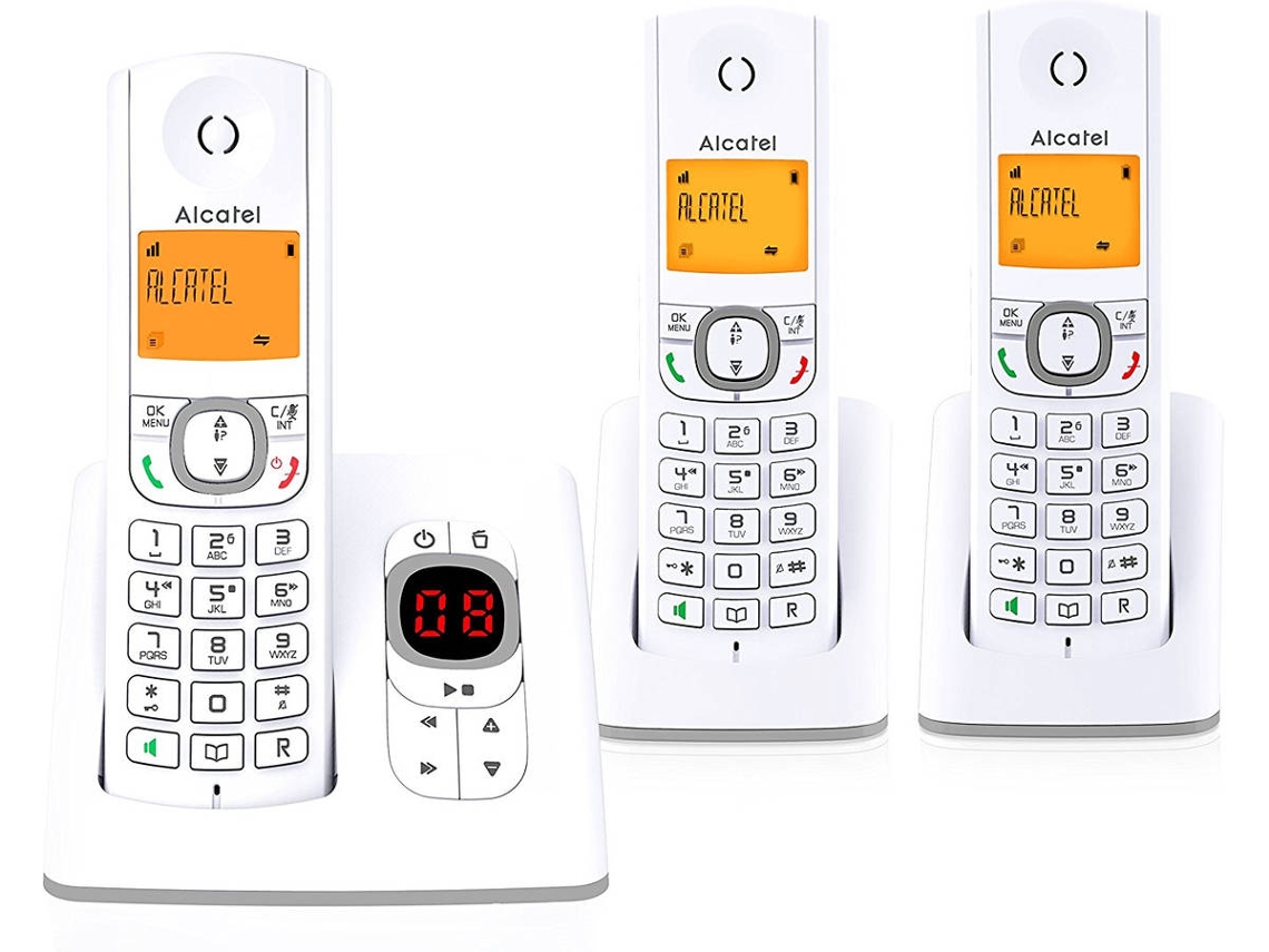 Telefone sem fio ALCATEL F530 Cinzento, branco