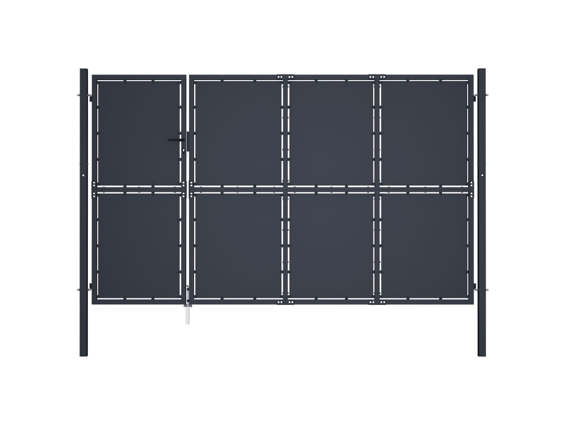 Fence Gate, Fence Gates Vidaxl Antracite Aço (350 X 200 Cm)