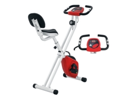Bicicleta Ergométrica Dobrável - Colaboração .fr X Ffhandball - 8 Níveis De Resistência, Encosto Ajustável, Vermelha