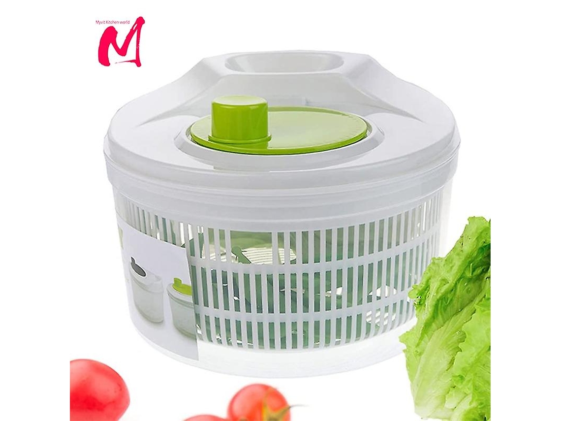 Centrífuga De Salada Folhas Alface Máquina Lavar Secadora Escorredor Tigela Crocante Coador Para E Secar Verdes Max