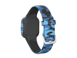 Bracelete Silicone para Garminfit Jr3 Camuflagem Azul