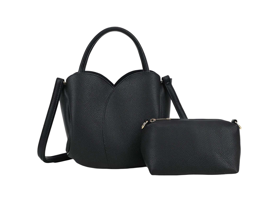 Bolsa De Mão Para Mulher Coleção Pétalia Com Necessaire Correspondente E Alça