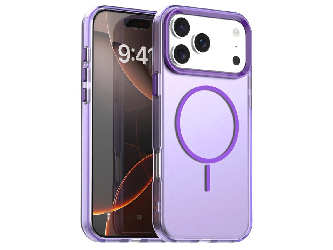 Capa Yuysan Para Iphone 17 Pro Candy Magsafe Pc Híbrido Tpu (proteção Antichoque, Compatível Com Magsafe) Roxo