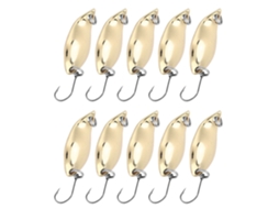 Spoon Lure (bionic Fish Lure, Metal Material) Metal 2.5g 3.5g 5g Spoon Lure (10 Pieces Per Pack) (gold 5g)