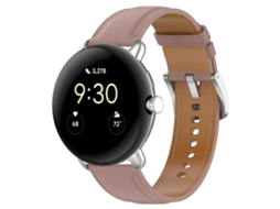 Pulseira De Couro Com Costura Em Relevo Para Relógio Google Pixel