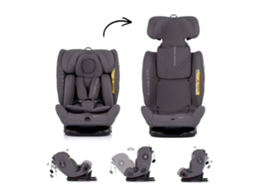 Silla de Coche Techno Igrow I size 40 150 Cm Isofix 360° de CHIPOLINO Charcoal