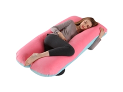 Almofada para Grávidas, Travesseiro de Apoio para Gestantes, Alívio Dor no Corpo Durante a Gravidez SPQMENT (130x70cm rosa e Azul)