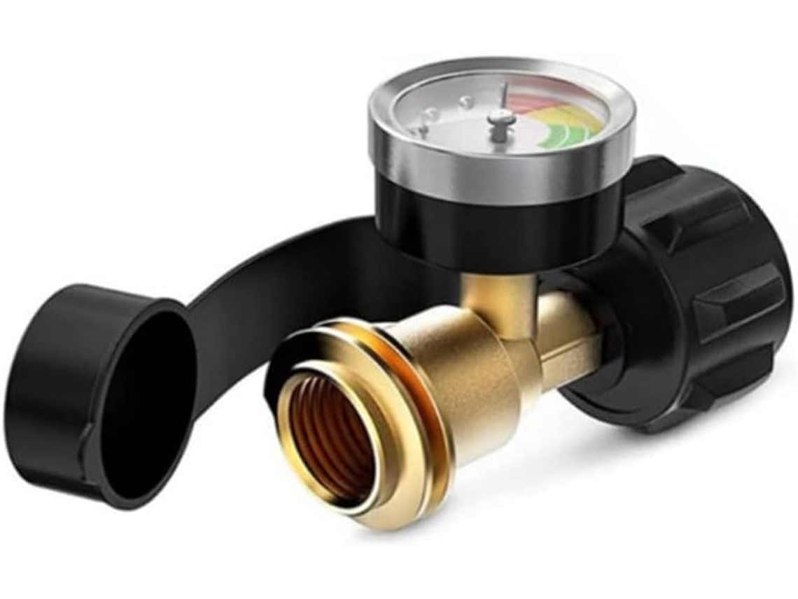 Adaptador Para Cilindro De Propano Com Manômetro, Conector De Latão Para Cilindro