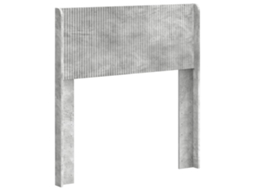 Conjunto 1 Cabeceira Vidaxl Cinzento Derivados De Madeira (75 Cm)