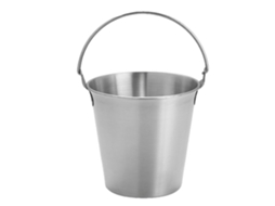 Mini balde de gelo em aço inoxidável com alça para bebidas, vinho, batatas fritas, asas de frango.