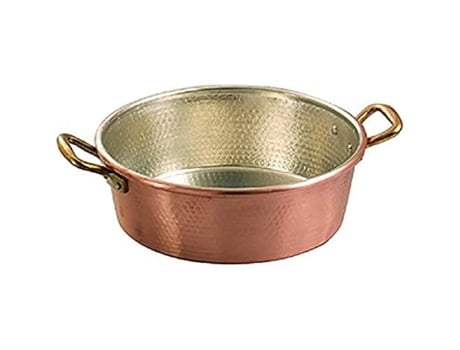 Panela de Cobre Estanhada VIGOR 32 Cm Sem Tampa Todas As Fontes de Calor Exceto Indução