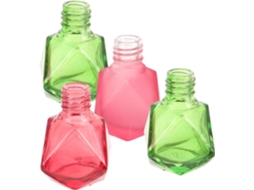 Frascos Esmaltados 10ml, Cor Aleatória, Conjunto de 4 Frascos de Vidro Recarregáveis