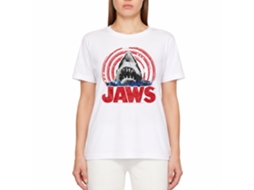Rockinstone Jaws Movie Spiral White Adult T-shirt Size:xl