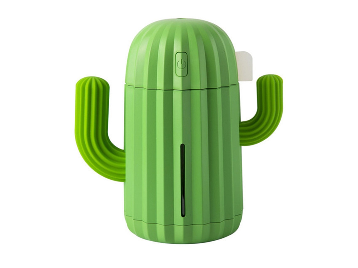 Humidificador 340ml Cacto USB Ultrassónico Cronometragem Aromaterapia Difusor