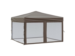 Party Tent, Party Tents Vidaxl Cinzento-acastanhado Tecido (3 X 3 M)