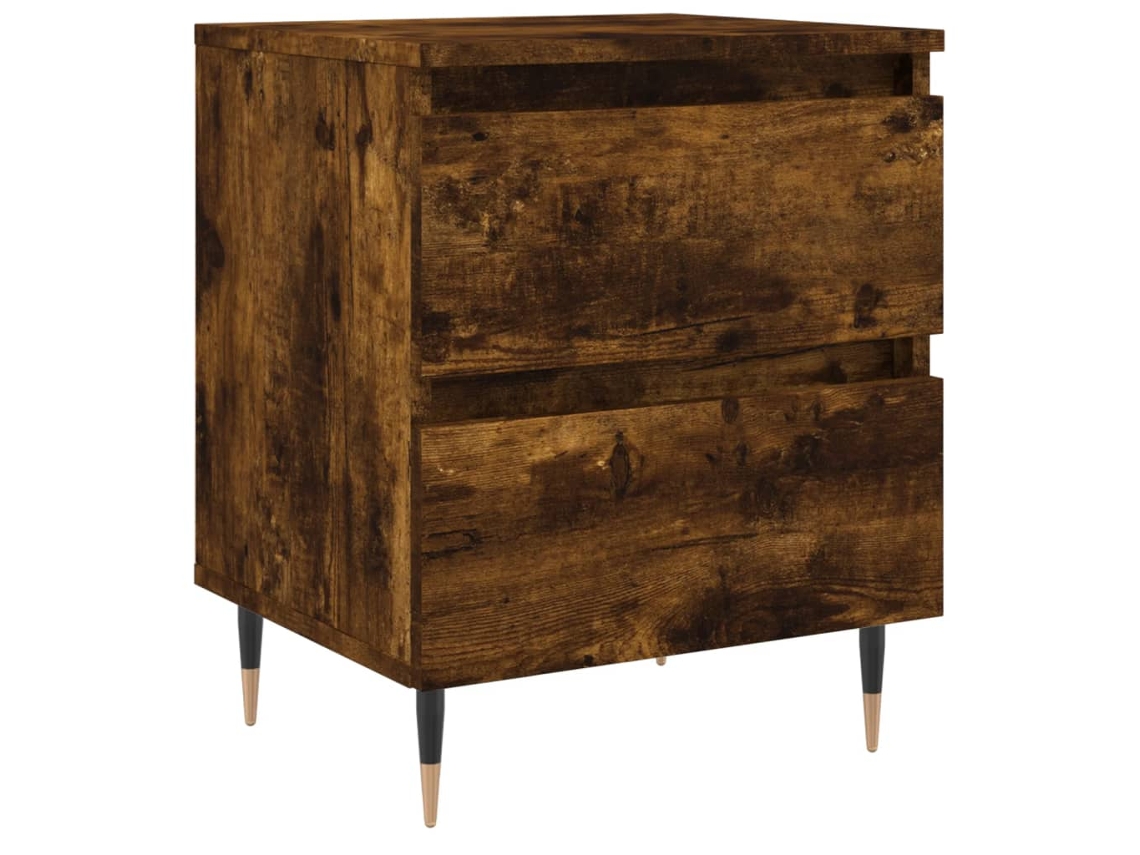 Bedside Cabinet, Bedside Cabinets Vidaxl Marrom Madeira Processada (n/a)