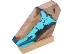 Luminária Led Diver Ocean Wood, Alimentada Por Usb, Com 6 Níveis De