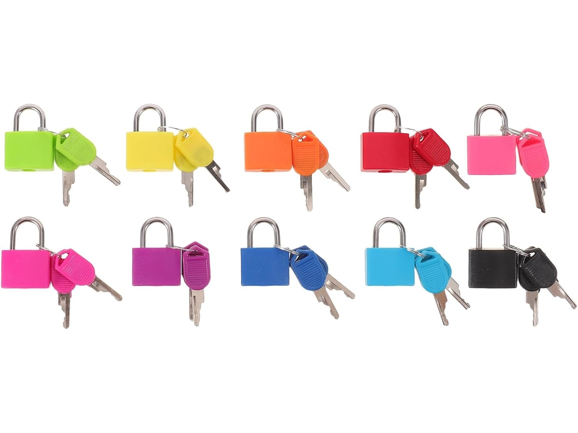 Cadeado Com Chave Para Bagagem, Com Chave, Para Malas E Mochilas