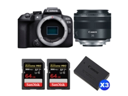 Eos R10 + Rf 35mm F1.8 Is Macro Stm + 2 Sandisk 64gb Uhs ii 300mb/s + 3 Canon Lp e17 + Ebook “20 Dicas para Fotos Que Impressionam” CANON