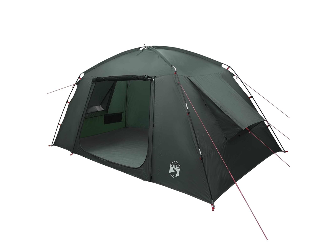 Conjunto 1 Barraca De Cabana Ao Ar Livre Vidaxl Verde Poliéster (400 X 210 X 180 Cm)